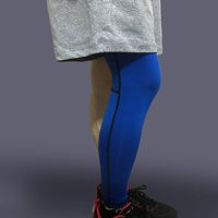 Baiyu 1 Pc Knee Leg Sleeve Basketball Compression Long Calf Sleeves Tights Brace Guard Protector Gear Antislip Stretchable Shin Leg Warmer for Cycling Running Football Crossfit Sports