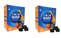 CocoNara 2 - Box of 120 Piece Coconut Coco Nara Coconara Premium Lighting Hookah Hookah Charcoal Coals- 2 Count