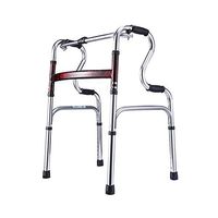 Walker Aluminum Alloy Seniors Height Adjustable Lightweight Walker Rotating Wheel Red Walker -by TIANTA (Color : A)