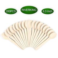 Disposable Wooden Spoons - Natural Birch Wood, Eco-Friendly and Convenience (200/pack) (6.3")