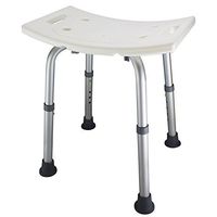 Ez2care Adjustable Lightweight Shower Bench,White, 12.5 to 18 inch
