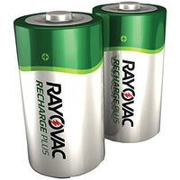 RAYOVAC PL713-2 GENB Ready-to-Use NiMH Rechargeable Batteries (D; 2 pk; 3,000mAh), New