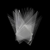 50PCS Transparent Cone Bags Clear Cello Bags Sweets Treat Bags,Chocolate Popcorn Wedding Party Clear Cellophane Packing Bag with Ties