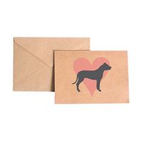 Pitbull Pink Heart Stationery Note Card Set