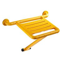 Bath Stool Bathroom Folding Stool Shower Room Entrance Door Wearing Shoes Maternity Room Dressing Room Wall-Mounted Seat (Color : Yellow, Size : 58.5cm42cm)