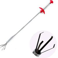 Multifunctional Cleaning Claw,Bendable Sink Cleaning Hook Sewer Dredging Tool Kitchen Sink Bathtub Hair Cleaner Remover Chain Hook Brush 60cm