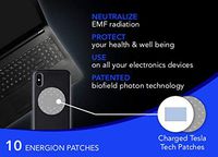 ENERGION Shield EMF Protection, Anti EMF Radiation for Your Cell Phone, Tablets and Other Electronics, Tesla Technology EMF Protector, Geopathic Stress Zone Protection, 3G,4G,5G,10 Energion Patches.