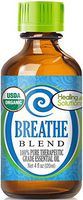 Organic Breathe Essential Oil (100% Pure - USDA Certified Organic) Best Therapeutic Grade Essential Oil - 120ml