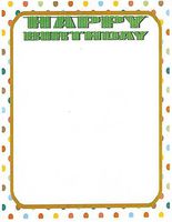 Happy Birthday Polka Dots Stationery Printer Paper 26 Sheets