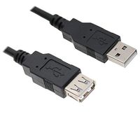 Cable Builders [2-Pack] USB Male to Female Extension Cable (6FT x 2 Cables) High Speed USB 2.0 Type A Male to Type A Female 6 Feet x 2 Cords