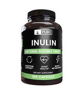Inulin FOS, 365 Capsules, 1280mg Serving, Made from Jerusalem Artichoke, Non-GMO, Gluten-Free, 100% Pure & Natural, No Additives or Filler, Lab-Tested, Made in The USA, Satisfaction Guaranteed
