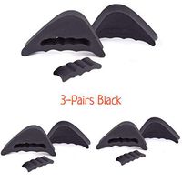 CaserBay Value Pack, EVA Shoe Filler, Inserts, Improve Shoes Slightly Too Big, for Men & Women, Kids, Pumps, Flats, Sneakers【Style A, 3 Pairs Black】