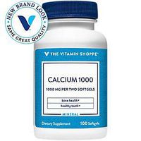 Calcium (Carbonate) 1000mg – Mineral Essential for Healthy Bones Teeth – Added 400IU Vitamin D to Aid in Absorption (100 Softgels) by The Vitamin Shoppe