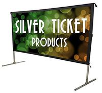 STO-169175 Silver Ticket Indoor/Outdoor 175" Diagonal 16:9 4K Ultra HD Ready HDTV Movie Projector Screen Front Projection White Material with Black Back (STO 16:9, 175)