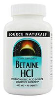 Source Naturals - Betaine Hcl, 90 tablets