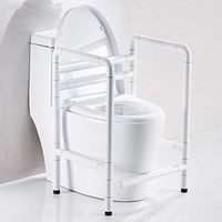 Limaomao Toilet Safety Rails Safety Stabilizing Frame for Toilet Stabilizing Armrests, Safety Handle with Grab Bar, Bathroom Seat Bracket for Special People (Color : White, Size : 51x40x70cm)