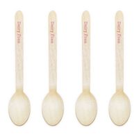 Dress My Cupcake Natural Wood 500-Pack Candy Buffet Spoons DIY Kit, Dairy Free, Cherry Blossom