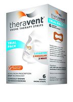 Theravent Snore Therapy Strips, Trial Pack (2 Starter, 2 Regular, 2 Max), Bed Partner Approved, 6 Count