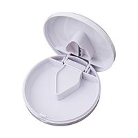 LALANG Portable Pill Cutter Case Pill Splitter Divided Storage Case Medicine Cut Compartment Box Holder Travel Pill Box Organizer (Whie)