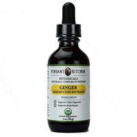 VERDANT KITCHEN Ginger Liquid Concentrate. USDA Organic Certified. USA grown and manufactured, whole root raw process 2 fl oz