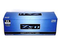 Zen Blue Light King Cigarette Tubes Box 250 ct. White Filter Tubes NEW Wholesale