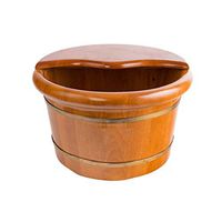 Foot Tub,Foot Basin Wooden Barrel,Solid Wooden Foot Bath Barrel,Foot Spa Wooden Tub,Thicken Wooden Tub，Relieve Muscle Pain and Fatigue (Color : A)