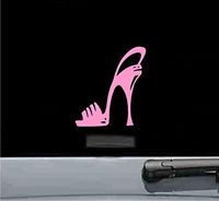 JS Artworks Stiletto high Heel Shoe Vinyl Decal Sticker (Soft Pink)