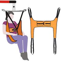 Lift Sling Patient Lifts for Home Use Electric Transfer Belt Toileting Commode Sling Without Head Support Medical Handicap Four Point Sling Large