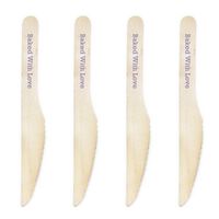 Dress My Cupcake Natural Wood Candy 500-Pack Buffet Knives DIY Kit, Baked with Love, Lavender