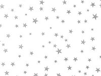 Pack Of 1, 40" X 100' Silver Stars Cello Roll 1.0 Mil For Party, Christmas, Holiday & Special Gift Packaging Occasion