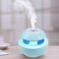LETTON Mini Ultrasonic Humidifier Diffuser with LED Ambient Light (Blue)