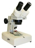 Vision Scientific VMS0003-L-12 Dual Power Binocular Stereo Microscope, Paired 10X Widefield Eyepiece, 1X & 2X Objectives, 10X/20X Magnification, Upper and Lower LED Lighting, 110V