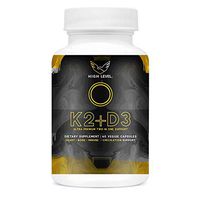 High Level Vitamin K2 (MK7) with D3 Ultra Premium Two in One Support Complex with BioPerine (Black Pepper) | 60 Veggie Capsules | 5000iu D3 Cholecalciferol, 100mcg K2 | Heart, Bone and Immune Health