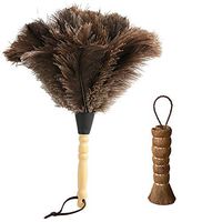 LCYCN Ostrich Feather Duster - Thick Soft Feathers – Easy Storage – Quick, Efficient Dusting Ostrich Feather Duster/Pot Brush Cleaning kit,C