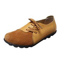 Women's Loafers Shoes,Ladies Casual Flat Boat Shoes Comfort Slip On Leather Soft Basic Sneakers