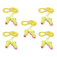 Soft Reuseable Anti Noise Foam Ear Plugs Corded Ear Plugs for Sleep Work Learn Plane-5 Pairs