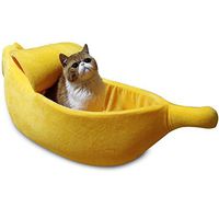 · Petgrow · Banana Cat Bed Cave Extra Large Size, Pet Bed Sofa Soft Cat Cuddle Bed House, Lovely Pet Supplies for Rabbits Small Dogs Cats Kittens Bed, Yellow
