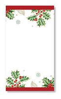 Lenox Holiday Holly Branch Disposable Table Napkins and Guest Towels, 4.75'' W x 8'' L, 16pcs