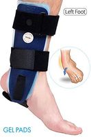 Velpeau Ankle Brace - Stirrup Ankle Splint - Adjustable Rigid Stabilizer for Sprains, Strains, Post-Op Cast Support and Injury Protection (Gel Pads, Small - Left Foot)