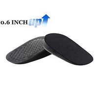 Height Increase Insoles,Shoe Lift Inserts,Gel Heel Lift Inserts,Heel Cushion Inserts,Heel Lift,Height Increase Insoles for Leg Length Discrepancies,1 Pair (Black, 0.6IN)