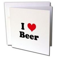 3dRose I Love Beer - Greeting Cards, 6 x 6 inches, set of 6 (gc_16616_1)
