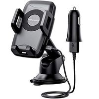 Fast Wireless Car Charger Mount, ELLESYE Car Phone Holder 7.5W Compatible with iPhone Xs/XS Max/XR/X/8/8 Plus, 10W with Galaxy Note 9 S9 S9 Plus Note 8 and Qi Enabled Devices 18W Car Charger Included