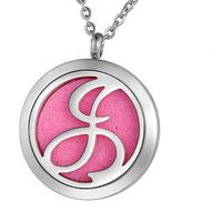 VALYRIA Monogram J Aromatherapy Essential Oil Diffuser Necklace-Stainless Steel Letter Locket Pendant with 11 Refill Pads