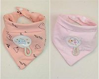 Infant and Children's Saliva Towel Cotton Bib Maternal and Child Supplies Cartoon Printing 2 Strips of Triangle Scarf A