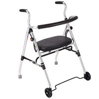 Wenore Folding The Rollator 4, Seat Belt - Motor Assist Elderly and Disabled Adults Daily Life Auxiliary