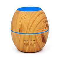 Essential Oil Diffusers for Home,300ML Oil Diffuser,Air Humidifier with 7 LED Night Light Changing for Home,Gym,Bedroom (Light Wood)