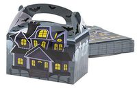 Halloween Party Treat Boxes for Favors, Candy (Haunted House, 24 Pack)