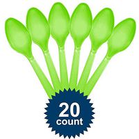 Lime Plastic Spoons - Party Supplies