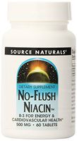 Source Naturals No-Flush Niacin, 500mg, 60 Tablets (Pack of 3)