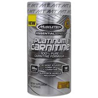 L-carnitine Amino Acid Essential Series Platinum 100% Carnitine 500 mg 180 Capsules